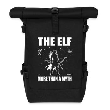 Der Elf - Mehr als ein Mythos, cooles Elfen Design - Rolltop Rucksack - Schwarz - Vorne