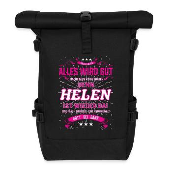 Alles wird gut denn Helen Ist da Outfit - Rolltop Rucksack - Schwarz - Vorne
