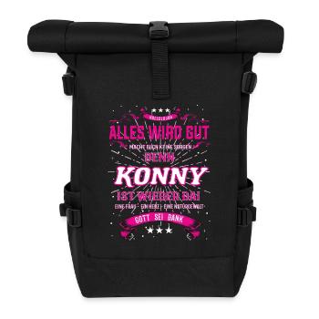 Alles wird gut denn Konny Ist da Outfit - Rolltop Rucksack - Schwarz - Vorne
