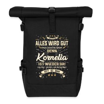 Tout ira bien parce que Kornelia est là pour la tenue - Sac à dos roll top - noir - Devant