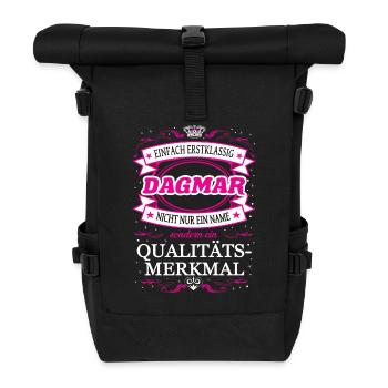 Qualitätsmerkmal Dagmar einfach Erstklassig Outfit - Rolltop Rucksack - Schwarz - Vorne