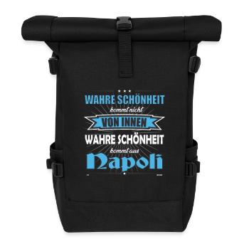 La vraie beauté vient de Napoli Design - Sac à dos roll top - noir - Devant