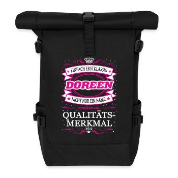 Quality Feature Doreen Simply Top Notch Outfit - Roll Top Backpack - black - Front