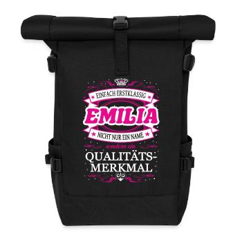 Quality feature Emilia simply first-class outfit - Roll Top Backpack - black - Front