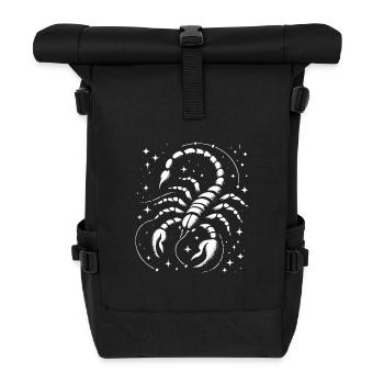 Sternzeichen Skorpion - Design für echte Kämpfer - Rolltop Rucksack - Schwarz - Vorne