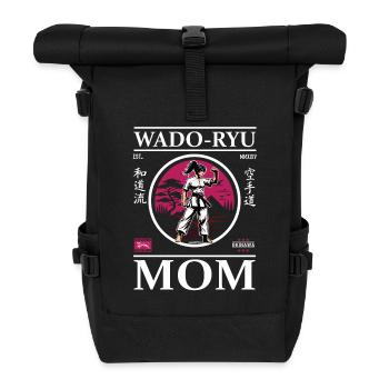 Wado Ryu Mom - Design de karaté cool pour les mamans - Sac à dos roll top - noir - Devant
