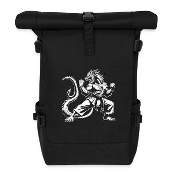 Dragon d’arts martiaux – Puissance et légende - Sac à dos roll top - noir - Devant