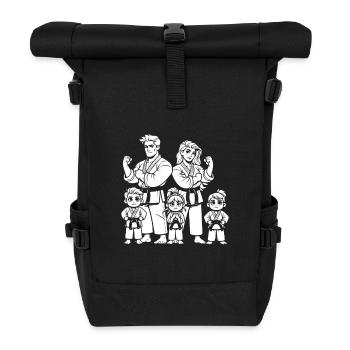 Famille des arts martiaux – Forts ensemble - Sac à dos roll top - noir - Devant