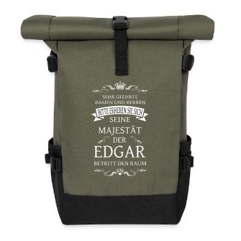 His Majesty the Edgar enters the room - Roll Top Backpack - olive/black - Front