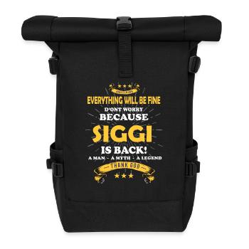 Everything will be fine Siggi Is back - Roll Top Backpack - black - Front