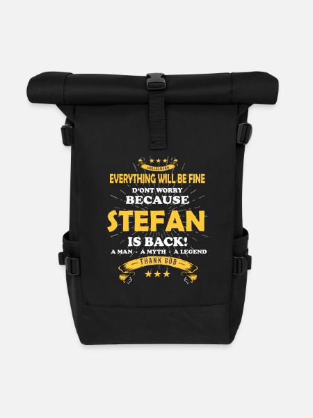 Everything will be fine Stefan Is back - Rolltop Rucksack - Schwarz