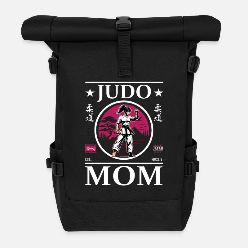 Judo Mom - cool Judka Mom Design - Sac à dos roll top - noir