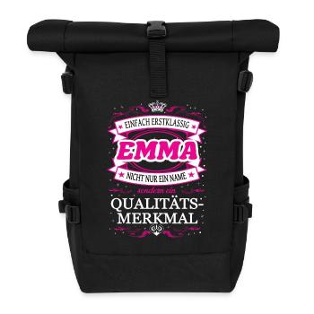 Quality Feature Emma Simply Top Notch Outfit - Roll Top Backpack - black - Front
