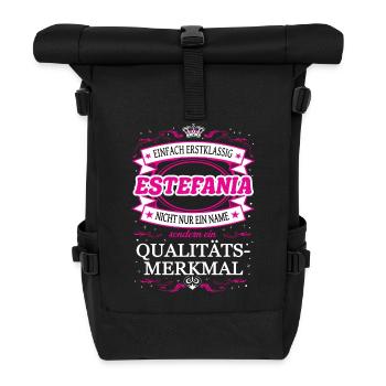 Quality feature Estefania simply first-class - Roll Top Backpack - black - Front