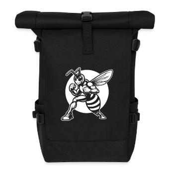 Guêpe d’arts martiaux – Rapide et précis - Sac à dos roll top - noir - Devant