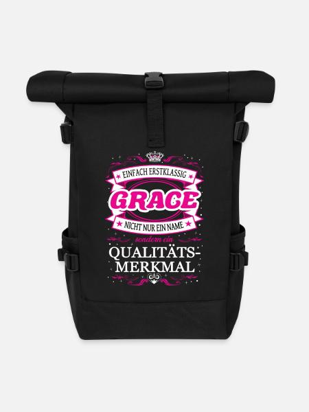 Qualitätsmerkmal Grace einfach Erstklassig Outfit - Rolltop Rucksack - Schwarz