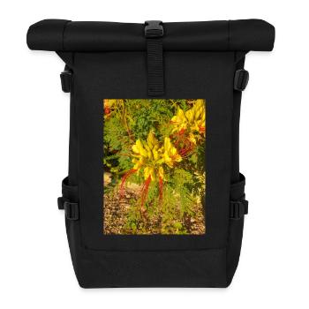 oiseau de paradis (en allemand Paradiesvogelbaum) - Sac à dos roll top - noir - Devant