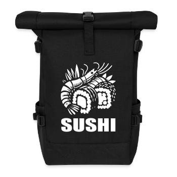 Sushi design for the fan of Japanese cuisine - Roll Top Backpack - black - Front