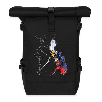 Philippines Flag in the Philippines Map PH - Roll Top Backpack - black - Front