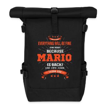 Everything will be fine Mario Is back - Roll Top Backpack - black - Front