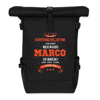 Everything will be fine Marco Is back - Roll Top Backpack - black - Front