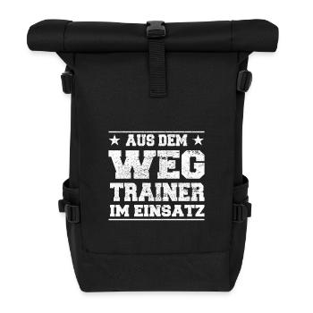 Out of the Way Coach in Action Design - Roll Top Backpack - black - Front