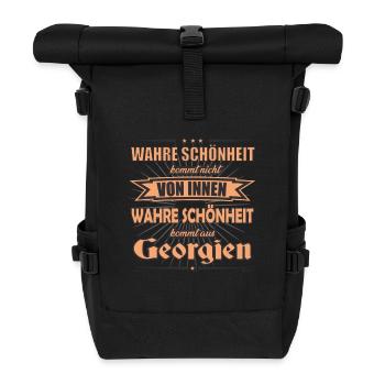 La vraie beauté vient du design géorgien - Sac à dos roll top - noir - Devant