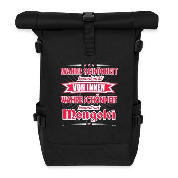 La vraie beauté vient du design mongol - Sac à dos roll top - noir - Devant