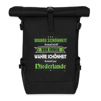 True beauty comes from Netherlands design - Roll Top Backpack - black - Front