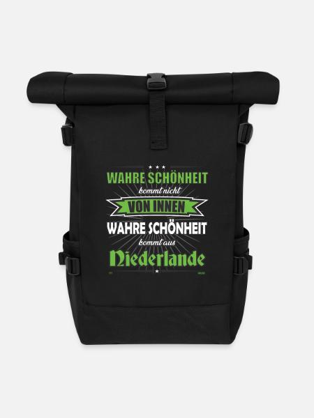 True beauty comes from Netherlands design - Roll Top Backpack - black