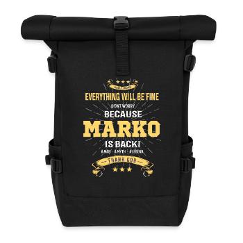 Everything will be fine Marko Is back - Roll Top Backpack - black - Front