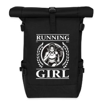 Running Girl – Running is Freedom - Roll Top Backpack - black - Front