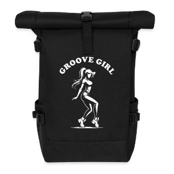 Groove Girl Design for Dancing Women and Girls - Roll Top Backpack - black - Front