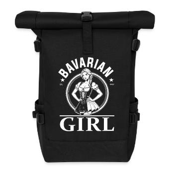 Bavarian Girl - Proud of Bavaria, Tradition & Style - Roll Top Backpack - black - Front