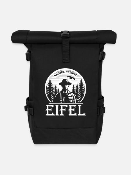 Naturreservat Eifel – Schönheit der Natur - Rolltop Rucksack - Schwarz