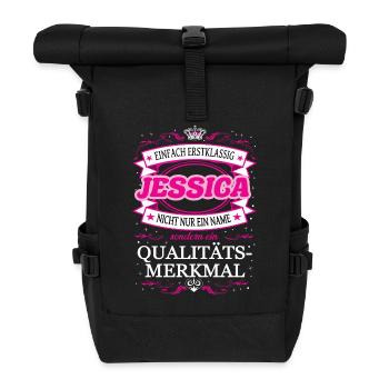 Qualitätsmerkmal Jessica einfach Erstklassig - Rolltop Rucksack - Schwarz - Vorne