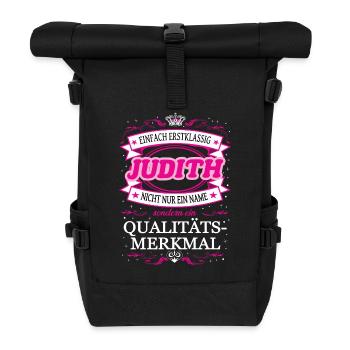 Qualitätsmerkmal Judith einfach Erstklassig - Rolltop Rucksack - Schwarz - Vorne