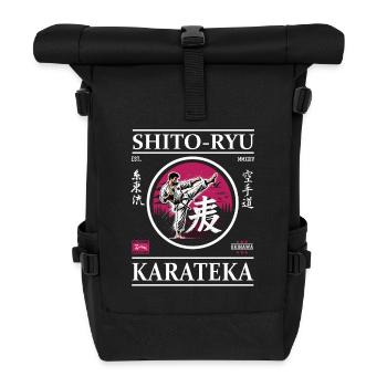Shito-Ryu Karateka – Meister der Präzision - Rolltop Rucksack - Schwarz - Vorne