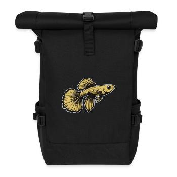 Golden Guppy, Perfect Design for Aquarium Fans - Roll Top Backpack - black - Front