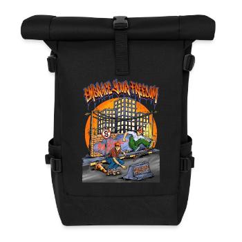 Embrace your Freedom - Roll Top Backpack - black - Front