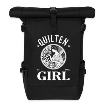 Quilting Girl - for women with the cool hobby - Roll Top Backpack - black - Front