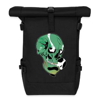 Schädel - Rolltop Rucksack - Schwarz - Vorne