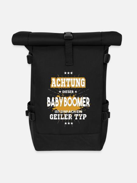 Achtung dieser Babyboomer einfach ein geiler Typ - Rolltop Rucksack - Schwarz