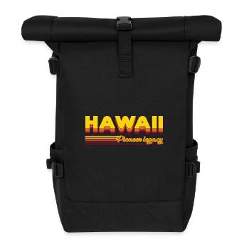 cooles Hawaii USA Bundesstaaten Design - Rolltop Rucksack - Schwarz - Vorne
