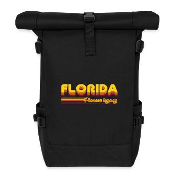 cooles Florida USA Bundesstaaten Design - Rolltop Rucksack - Schwarz - Vorne