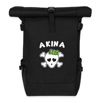 Pirate Akina Design pour les filles et les femmes - Sac à dos roll top - noir - Devant