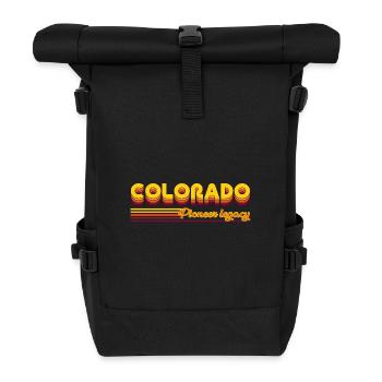 cooles Colorado USA Bundesstaaten Design - Rolltop Rucksack - Schwarz - Vorne