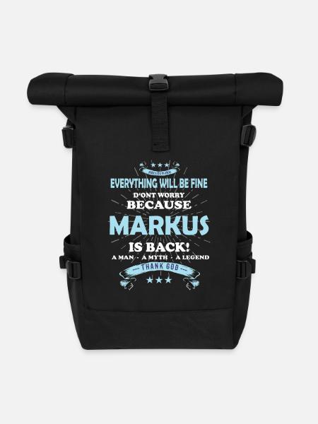 Everything will be fine Markus Is back - Roll Top Backpack - black