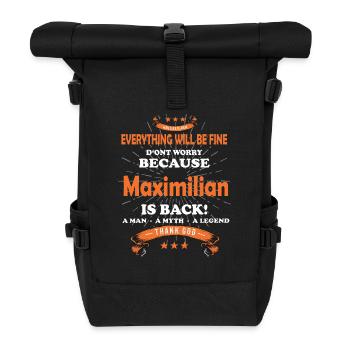 Everything will be fine Maximilian Is back - Roll Top Backpack - black - Front