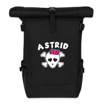 Pirate Astrid Design pour les filles et les femmes - Sac à dos roll top - noir - Devant